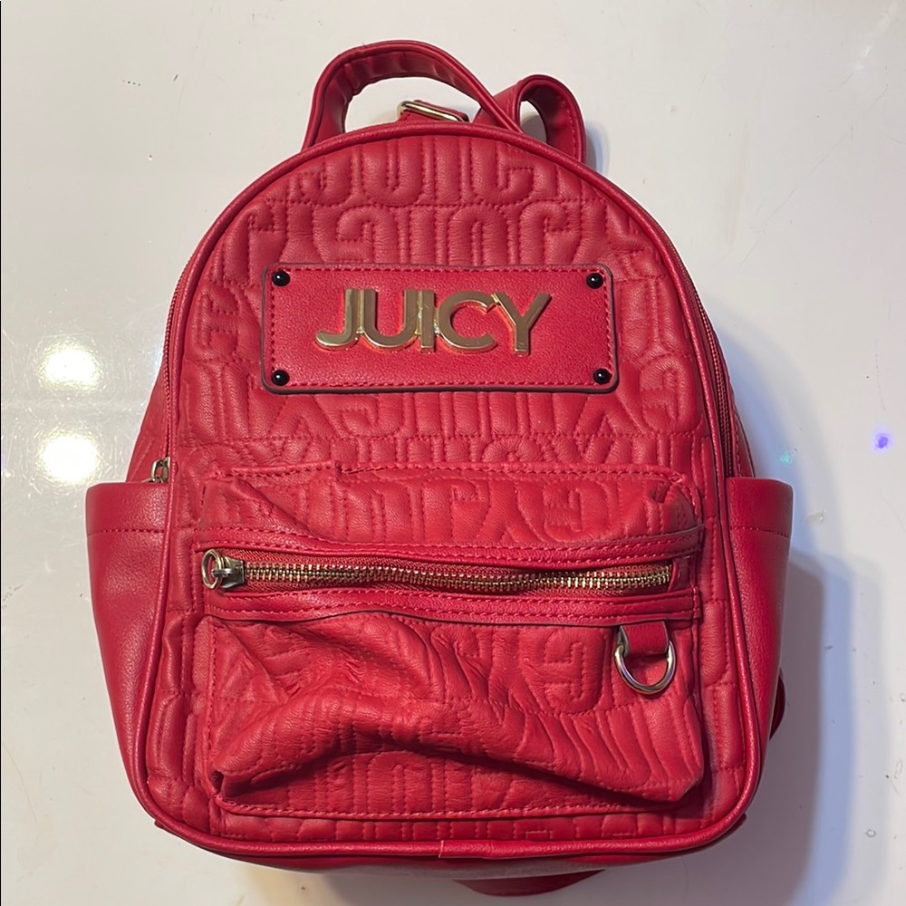 Juicy Couture Red Quilted Backpack